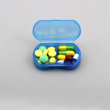 10 шт. Пластиковый футляр для таблеток Для хранения в подпаковке Пылезащитный Мини портативный 2 сетки