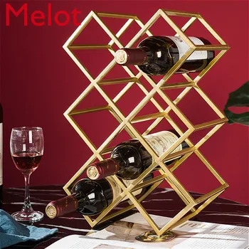 Высококачественное украшение для винного шкафа, Легкая Роскошная креативная железная винная стойка, Современные простые украшения для гостиной, Домашняя винная стойка
