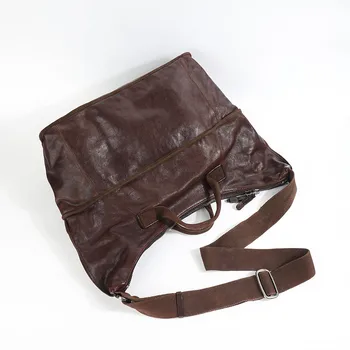 Модная мужская сумка-мессенджер из натуральной кожи большой емкости, дизайнерские многофункциональные сумки из мягкой натуральной воловьей кожи
