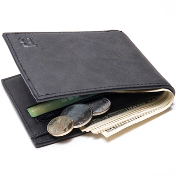 Модный мини-тонкий кошелек, мужской кошелек, сумка для монет, Короткий мужской кошелек, Держатель для карт, Компактные кошельки для денег