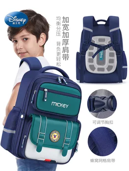 2023 Школьные сумки Disney Mickey Для Мальчиков 1-4 класса Начальной Школы, Ортопедический Рюкзак На Плечо, Большая Емкость, Детские Подарки Mochila