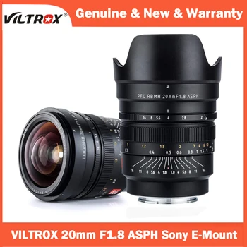 VILTROX 20 мм F1.8 ASPH Полнокадровый Широкоугольный Объектив Prime с фиксированным Фокусом для камеры Sony E Mount A6500 A6300 A6000 A6400 A6100 A5100