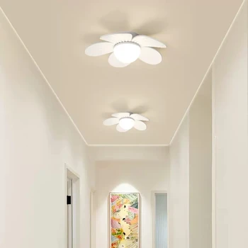 Скандинавская светодиодная люстра для гостиной, спальни, столовой, кухни, Украшение дома, подвесной светильник, Белые цветы, дизайн детской комнаты