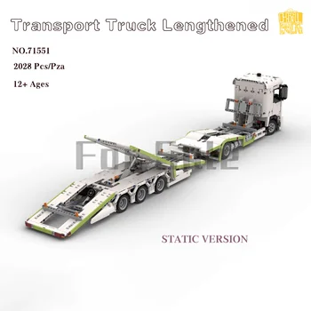 Moc 71551 Удлиненная модель транспортного грузовика С рисунками в формате PDF, Строительные блоки, кирпичи, детские игрушки 
