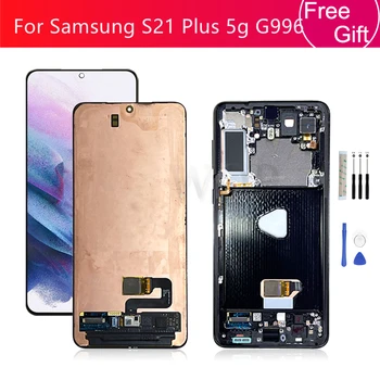 Для Samsung Galaxy S21 Plus 5g ЖК-дисплей с Сенсорным экраном Дигитайзер В Сборе Для SAMSUNG S21 + LCD G996 С Заменой рамки