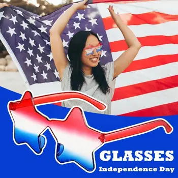 солнцезащитные очки 4 июля, Патриотические украшения красного, белого и синего цветов, очки для взрослых, детский аксессуар для вечеринки, подарок V6N8