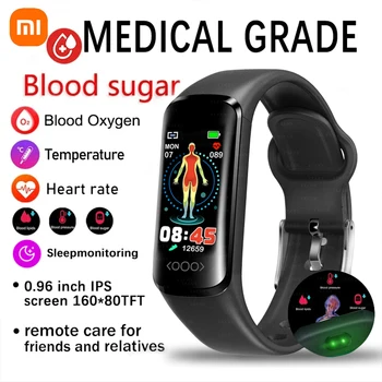 Xiaomi 2023 Уровень глюкозы в крови, Мужские Смарт-часы для здоровья, ЭКГ + PPG, Частота сердечных сокращений, артериальное давление, Умные часы, Фитнес-трекер, IOS Android Часы
