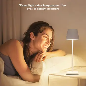 Креативный сенсорный светодиодный настольный светильник для домашнего стола, USB Беспроводная Зарядка, лампа для чтения в кабинете, для спальни, Водонепроницаемые прикроватные лампы с регулируемой яркостью