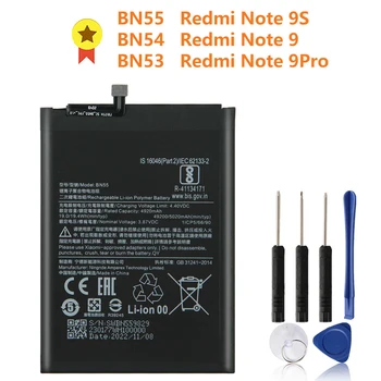 Сменный Аккумулятор BN55 для Redmi Note 9S BN54 Для Redmi Note 9 BN53 Для Redmi Note 9 Pro Аккумулятор для телефона 5020 мАч