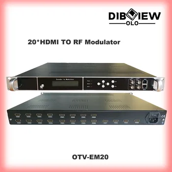 OTV-EM20 H.264/H.265 20Chs HDMI-Совместимый кодирующий модулятор с 4 RF DVB-C QAM DVB-T ATSC-T 8VSB ISDB-T/Tb Out IPTV модулятор