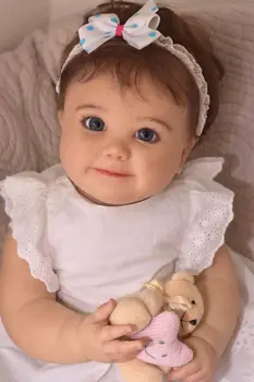 Новорожденный ребенок, 24 дюйма, уже окрашенная готовая кукла-реборн, девочка-принцесса, сшитая 3D кожа, видимые вены, волосы с ручными корнями