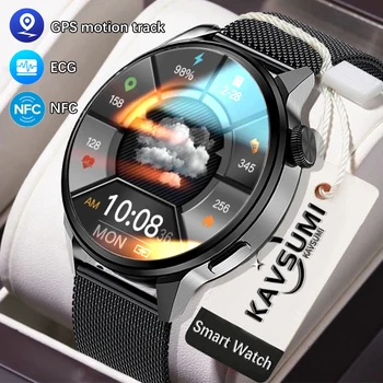 2023 Новые Смарт-часы с NFC Для Мужчин, Смарт-Bluetooth-вызов, Спортивные GPS-Трековые Умные Часы, Женские Умные Часы с сердечным ритмом, ЭКГ, PPG, Для ios И Android