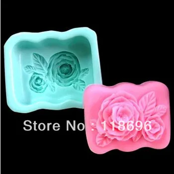 Бесплатная доставка, силиконовая форма для мыла с розами, форма для украшения торта, форма для торта, форма для мыла ручной работы № SO-037