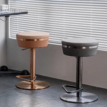 Офисный Дизайнерский стул с акцентом, вращающийся туалетный столик, Роскошный стульчик для приема Гостей, Барный столик, Кухонная стойка, мебель для салона Banco Alto