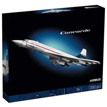 2023 НОВЫХ ЗНАЧКА 10318 Concorde Airbus, Знаменитая сверхзвуковая модель коммерческого пассажирского самолета, строительные блоки, игрушки для детей, подарки