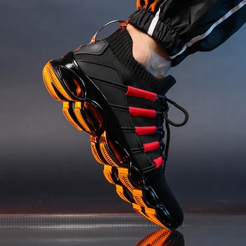 JIEMIAO/ Новинка 2022, мужская обувь Blade, Модные дышащие мужские кроссовки, Удобная повседневная обувь 48 Больших размеров