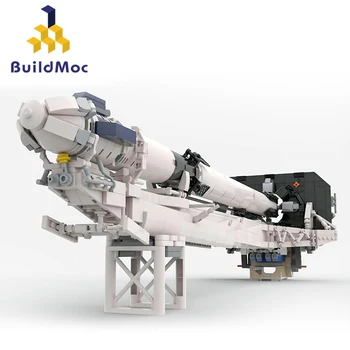 BuildMoc Масштаб 1:110 Space X Falcons 9 Транспортер-Эректор Строительный Блок Модельный Набор Ракета-носитель Кирпичная Игрушка Для Детей Gfit