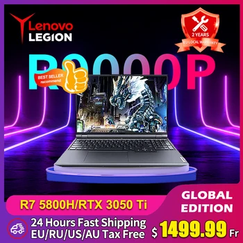 Горячая Распродажа, Ноутбук для киберспортивных игр Lenovo Legion R9000P R7-5800H RTX3060 6GB 2.5K 165 Гц, Игровая Клавиатура с подсветкой, Ноутбук Win11