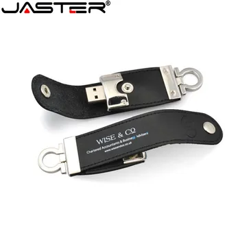 JASTER оптовая продажа кожаный USB флэш-накопитель меховой брелок для ключей pendrives 8gb 32gb коммерческая карта памяти 4gb16gb 64GB usb creativo подарок
