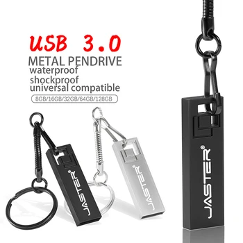 Изготовленный На Заказ Металлический USB Флэш-Накопитель с ЛОГОТИПОМ 64 ГБ 3,0 100% Реальной Емкости 32 ГБ Серебристый Мини Прямоугольный 16 ГБ Свадебный Подарок Memory Stick U Диск