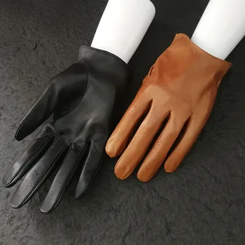 Мужская осенне-зимняя перчатка из натуральной кожи, мужская перчатка для вождения из натуральной овчины R616