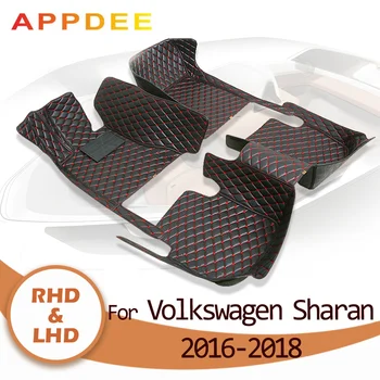 APPDEE Автомобильные коврики для Volkswagen sharan Шесть мест 2016 2017 2018 Пользовательские автоматические накладки для ног автомобильный ковер