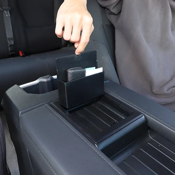 ABS Черная коробка для подлокотника Центральной консоли автомобиля, коробка для хранения безопасности, контейнер для хранения, Аксессуары для Toyota Tundra Pickup 2022-2023
