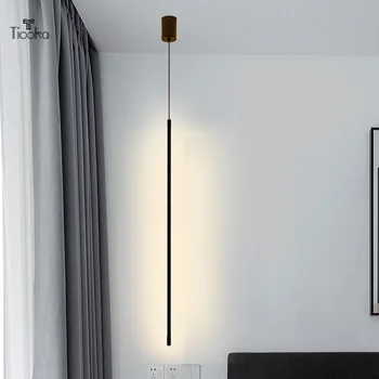 Подвесные светильники Kobuc Nordic LED в стиле минимализма, линейные светильники длиной 60/80/100/140 см, подвесной светильник для прикроватной тумбочки, задний план телевизора, бар, проход
