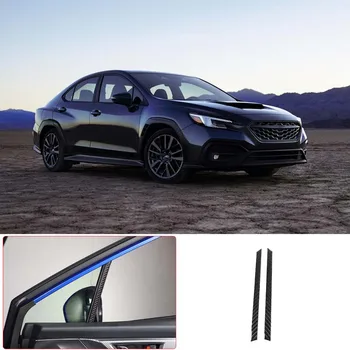 Для 2021-2023 Subaru WRX Мягкая Внутренняя Отделка Стойки Переднего Стекла Автомобиля из Углеродного Волокна Для Внутренней Отделки салона Автомобиля Аксессуары