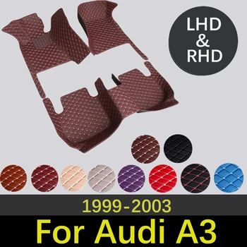 Высококачественные Кожаные автомобильные коврики для Audi A3 8L 2000 ~ 2003 Модные Аксессуары для интерьера, ковры на заказ, коврик для укладки автомобиля