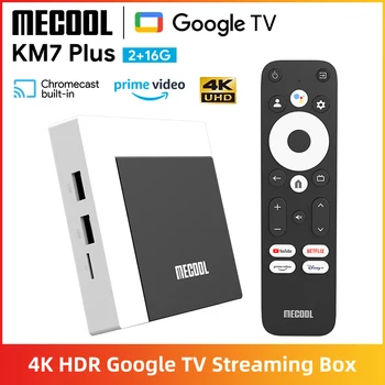 MECOOL KM7 PLUS Android 11 TV Box 2 ГБ 16 ГБ DDR4 Vstro Плеер Google Сертифицированный 4K Amlogic HDR10 2,4 G/5G WIFI Приставка Новейший TVBOX