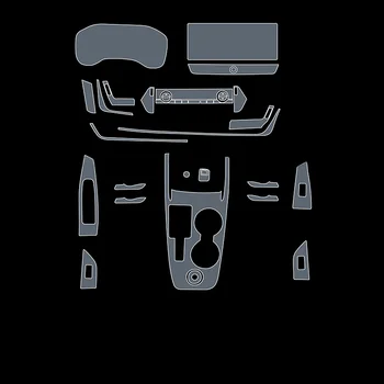 Прозрачная пленка из ТПУ для Nissan X-Trail 2021-2022 Наклейка для салона автомобиля Центральная консоль Air Gear Навигационная Дверная панель Windows