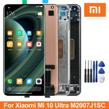 Оригинальный дисплей Mi10 Ultra с отпечатком пальца, для Xiaomi Mi 10 Ultra M2007J1SC ЖК-дисплей с сенсорным экраном и цифровыми панелями