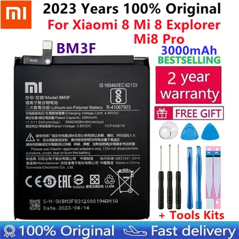 Xiao Mi 100% Оригинальный BM3F 3000 мАч Аккумулятор Для Xiaomi 8 Mi 8 Explorer/Mi8 Pro BM3F Запасные Батарейки для телефона + Бесплатные инструменты