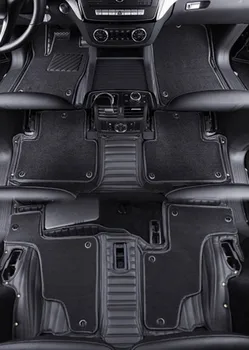 Хорошее качество! Изготовленные на заказ специальные автомобильные коврики для Cadillac Escalade Extra Long 2020-2015 7 мест водонепроницаемые двухслойные ковры