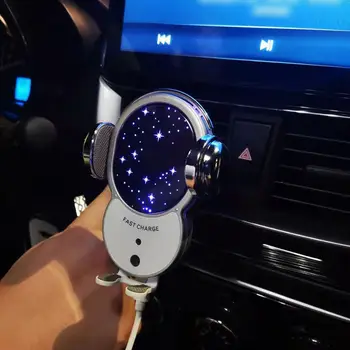 Новый держатель для телефона, автоматическое индукционное беспроводное зарядное устройство, подставка в автомобиле, поддержка GPS для iPhone 14 13 Pro, Xiaomi Huawei Samsung