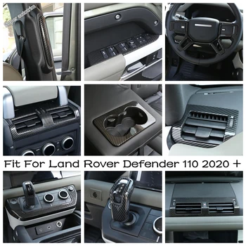 Сиденье USB-Зарядка/Переключение передач/Чашка/B-Образная Ручка Стойки, Отделка Салона Из Углеродного волокна Для Land Rover Defender 110 2020 - 2022