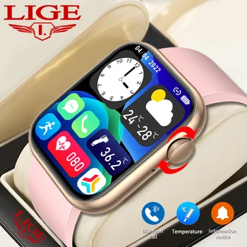 Женские Смарт-часы LIGE Reloje Inteligente, Голосовой ассистент, фонарик, Часы с погодой в реальном времени, Bluetooth-вызов, Умные часы Для мужчин