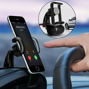 Универсальный автомобильный держатель для телефона на приборной панели, удобная подставка для крепления на клипсе, кронштейн для дисплея GPS, автомобильный держатель Samsung Huawei iPhone