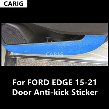 Для Ford EDGE 15-21 Наклейка на дверь с защитой от ударов, модифицированная пленка для салона автомобиля из углеродного волокна, модификация аксессуаров