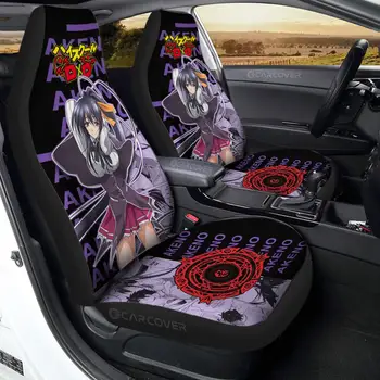 Чехлы для автомобильных сидений Akeno на заказ из аниме High School DxD Автомобильные аксессуары, упаковка из 2 Универсальных защитных чехлов для передних сидений