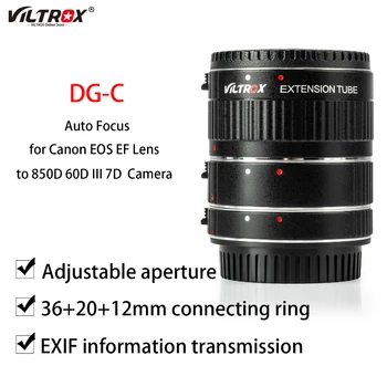Переходное кольцо для объектива камеры Viltrox DG-C, Удлинитель для Макросъемки с автоматической Фокусировкой для объектива Canon EOS EF DSLR-камеры Canon EOS 60D EOS 80D