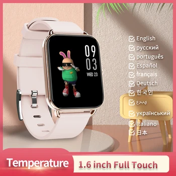KESHUYOU G16 + 2021 Смарт-Часы Женские Температурные Часы с Полным Сенсорным экраном Женские Мужские Фитнес-Часы для xiaomi apple Phone В Подарок